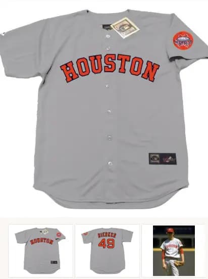 LARRY DIERKER Houston Astros 1971 Majestic Cooperstown Away Baseball Jersey