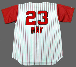 LEE MAY Cincinnati Reds 1960's Majestic Throwback Home Baseball Jersey
