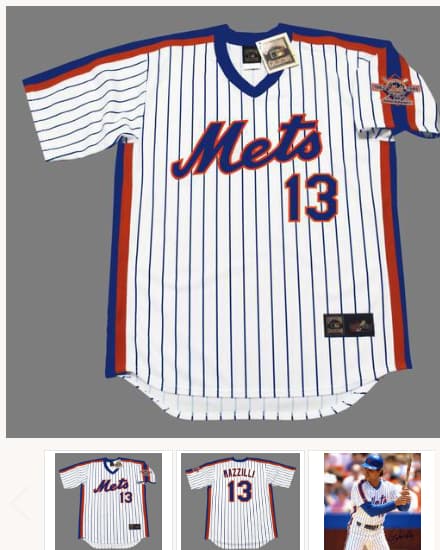 LEE MAZZILLI New York Mets 1986 Majestic Cooperstown Home Baseball Jersey