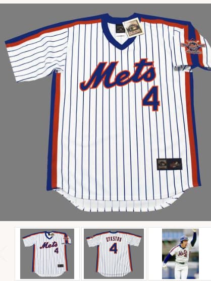 LENNY DYKSTRA New York Mets 1986 Majestic Cooperstown Home Baseball Jersey
