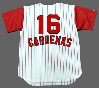 LEO CARDENAS Cincinnati Reds 1960's Majestic Throwback Home Baseball Jersey
