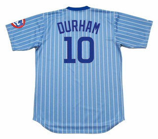 LEON DURHAM Chicago Cubs 1981 Away Majestic Throwback Baseball Jersey