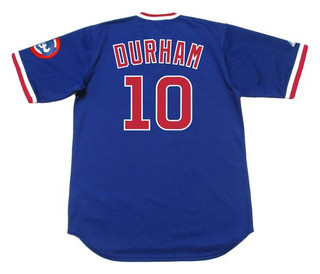 LEON DURHAM Chicago Cubs 1984 Majestic Cooperstown Throwback Baseball Jersey
