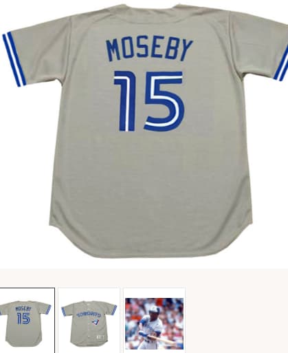 LLOYD MOSEBY Toronto Blue Jays 1989 Majestic Throwback Away Baseball Jersey