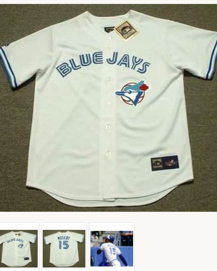 LLOYD MOSEBY Toronto Blue Jays 1989 Majestic Throwback Home Baseball Jersey