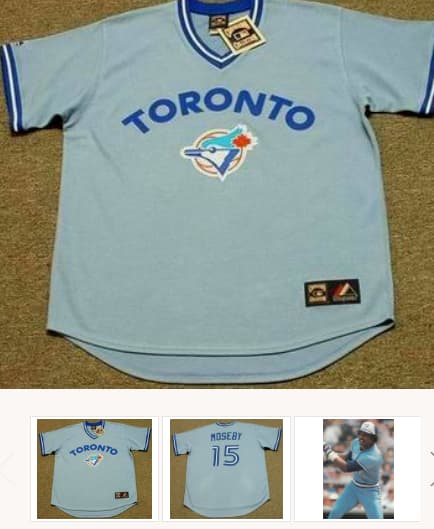 LLOYD MOSEBY Toronto Blue Jays Majestic Cooperstown Throwback Baseball Jersey