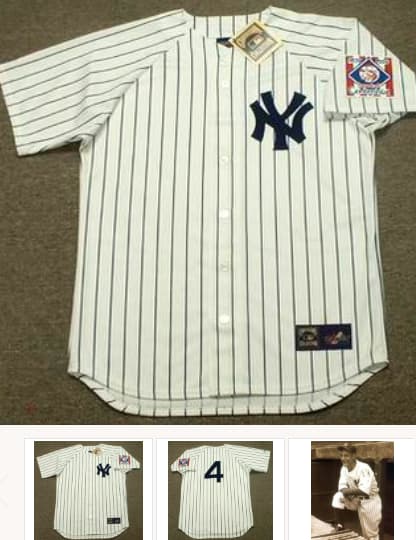 LOU GEHRIG New York Yankees 1939 Home Majestic Throwback Baseball Jersey