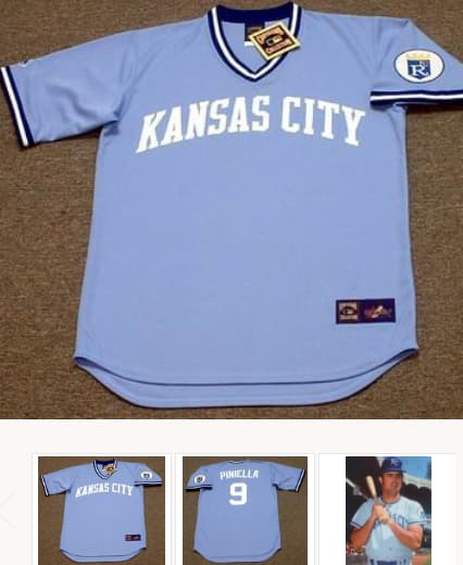LOU PINIELLA Kansas City Royals 1973 Majestic Cooperstown Throwback Baseball Jersey