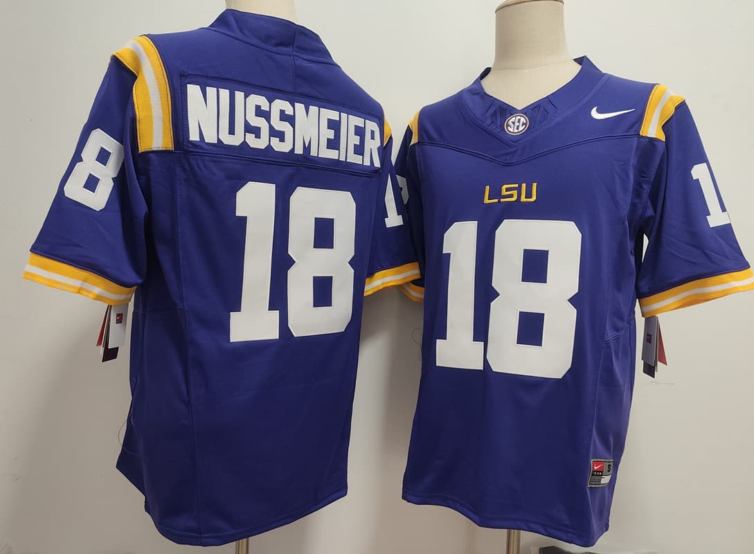LSU Tigers # 18 Garrett Nussmeier