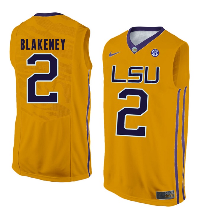 LSU Tigers Gold Antonio Blakeney NCAA Basketball Jersey