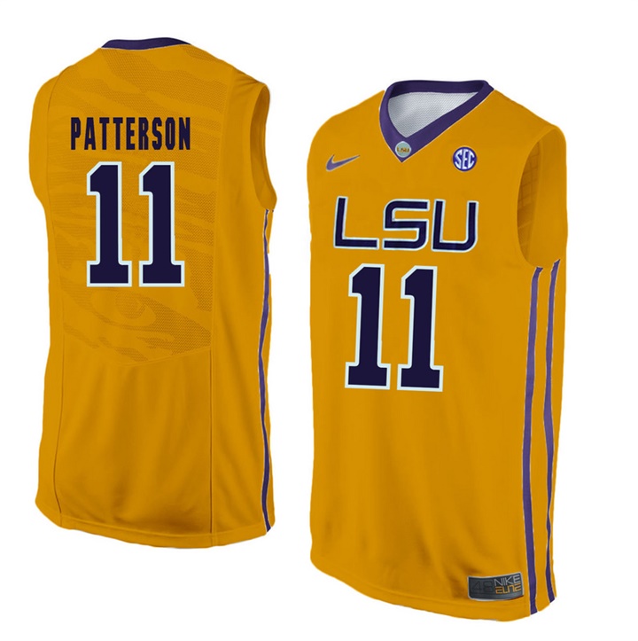 LSU Tigers Gold Jalyn Patterson NCAA Basketball Jersey