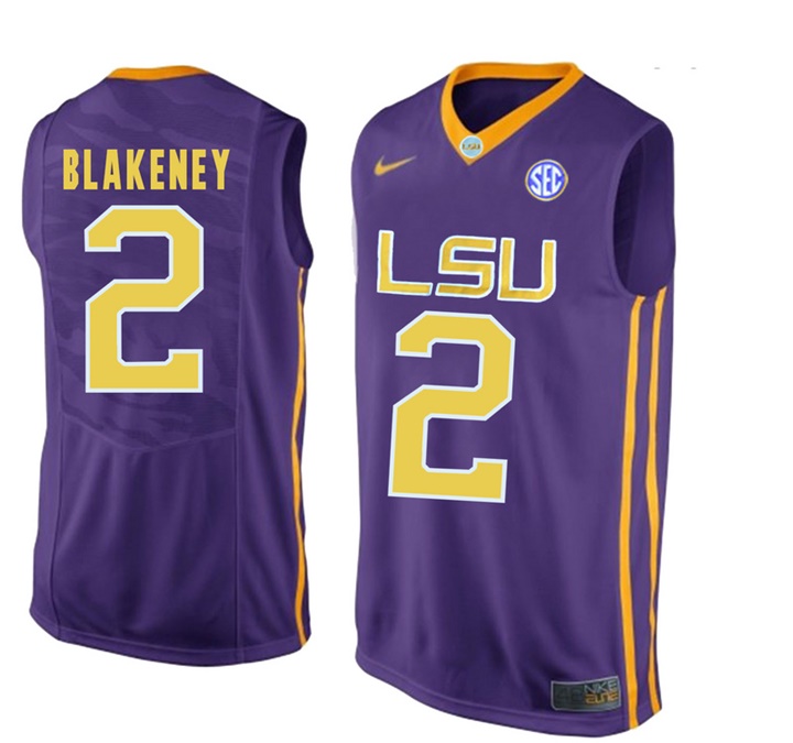LSU Tigers Purple Antonio Blakeney NCAA Basketball Jersey