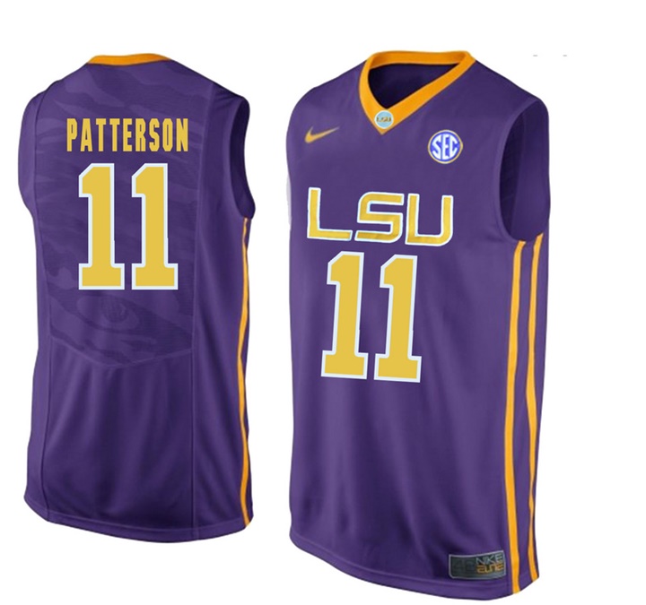 LSU Tigers Purple Jalyn Patterson NCAA Basketball Jersey