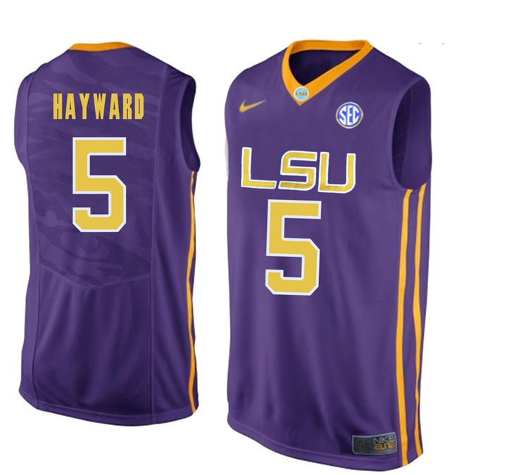 LSU Tigers Purple Kieran Hayward NCAA Basketball Jersey