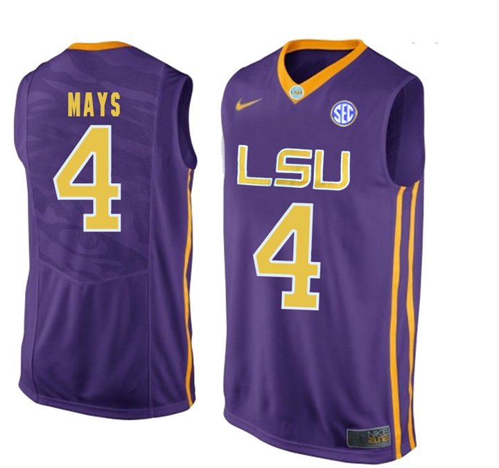 LSU Tigers Purple Skylar Mays NCAA Basketball Jersey