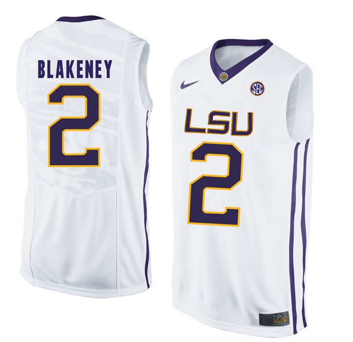 LSU Tigers White Antonio Blakeney NCAA Basketball Jersey