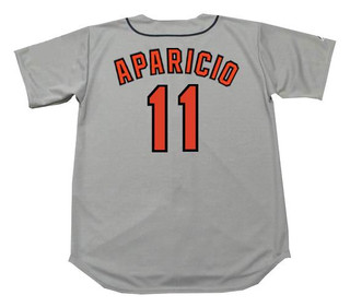 LUIS APARICIO Baltimore Orioles 1967 Majestic Cooperstown Away Baseball Jersey