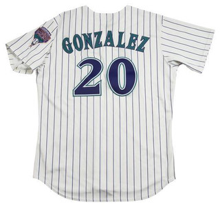 LUIS GONZALEZ Arizona Diamondbacks 2001 Majestic Throwback Home Baseball Jersey