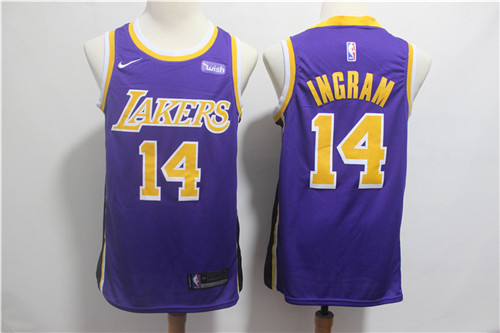 Lakers 14 Brandon Ingram Purple 2018-19 City Edition Nike Swingman Jersey