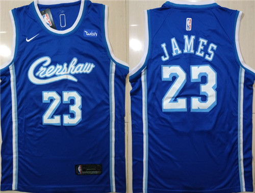 Lakers 23 Lebron James Blue Nike Swingman Jersey