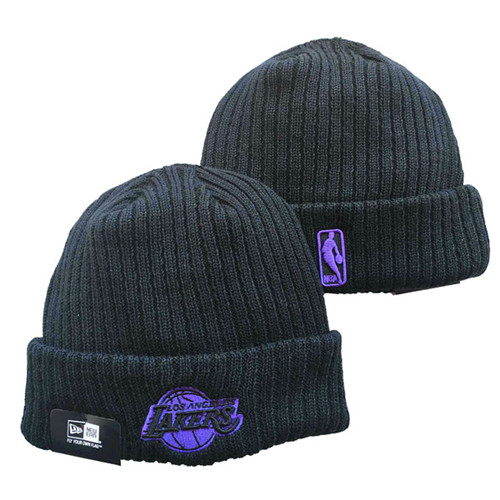 Lakers Black Knit Hat - -YD