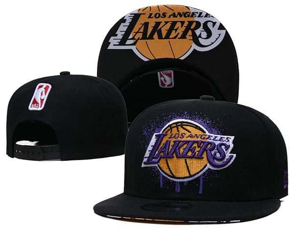 Lakers Black Snapback Hat--GS