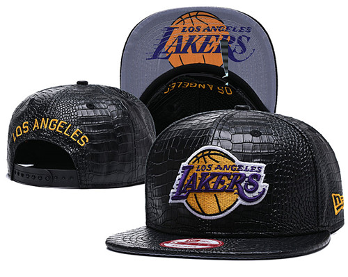 Lakers Fresh Logo Black Adjustable Hat GS