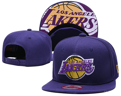 Lakers Fresh Logo Purple Adjustable Hat TX