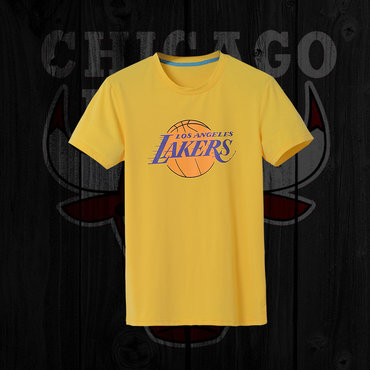Lakers Fresh Logo Yellow Men's Short Sleeve T-Shirt