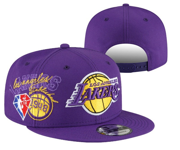 Lakers Purple Snapback Hat --YD