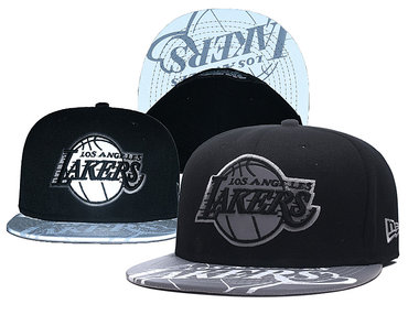 Lakers Reflective Logo Black Adjustable Hat GS