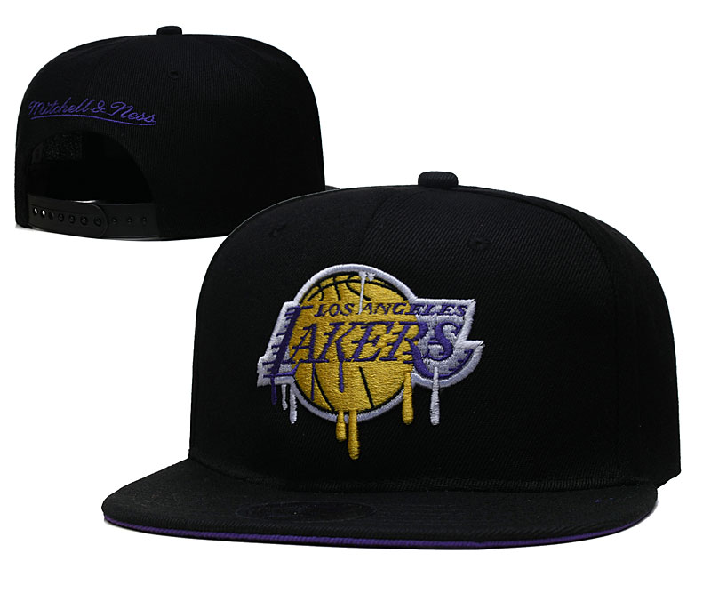 Lakers Snapback Hat Black --YD