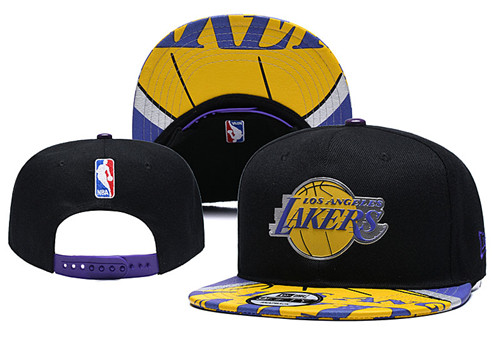 Lakers Team Logo Black Adjustable Hat YD