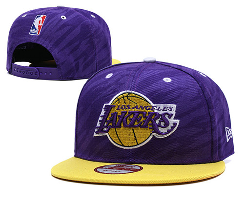 Lakers Team Logo Purple Adjustable Hat LH
