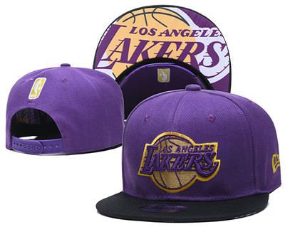 Lakers Team Logo Purple Adjustable Hat TX 1