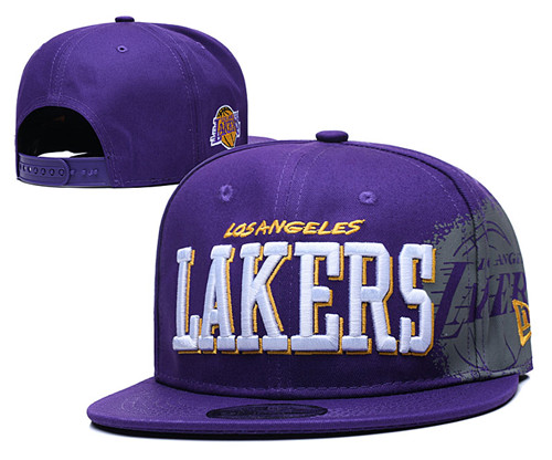 Lakers Team Logo Purple Adjustable Hat YD 1