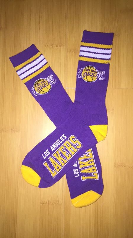 Lakers Team Logo Purple NBA Socks