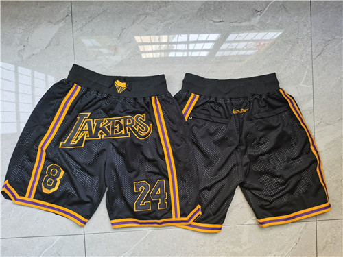 Lakers Teams Black 8 & 24 Just Don With Pocket Swingman Shorts