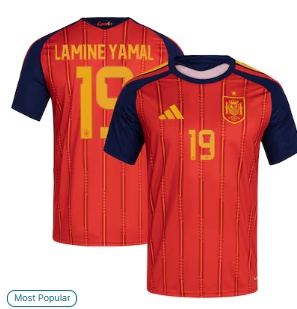 Lamine Yamal Spain National Team adidas 2026 Home Replica Jersey - Red