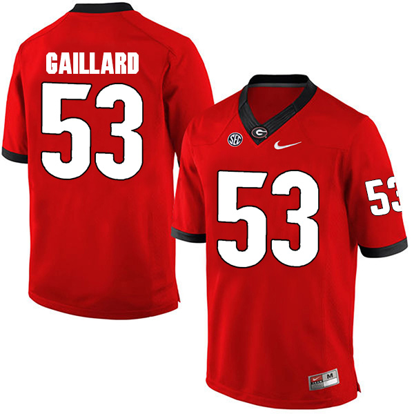 Lamont Gaillard Georgia Bulldogs Men's Jersey - #53 NCAA Red Limited Home