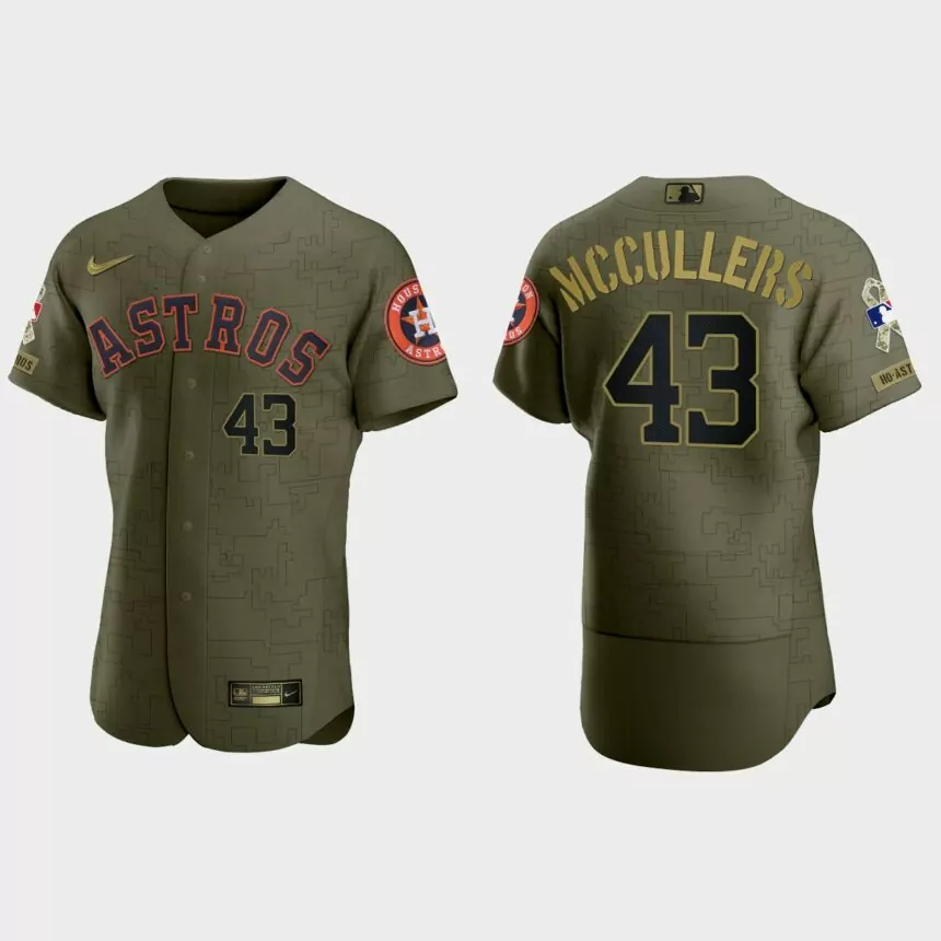 Lance McCullers Houston Astros 2021 Salute to Service Digital Camo Jersey – Green