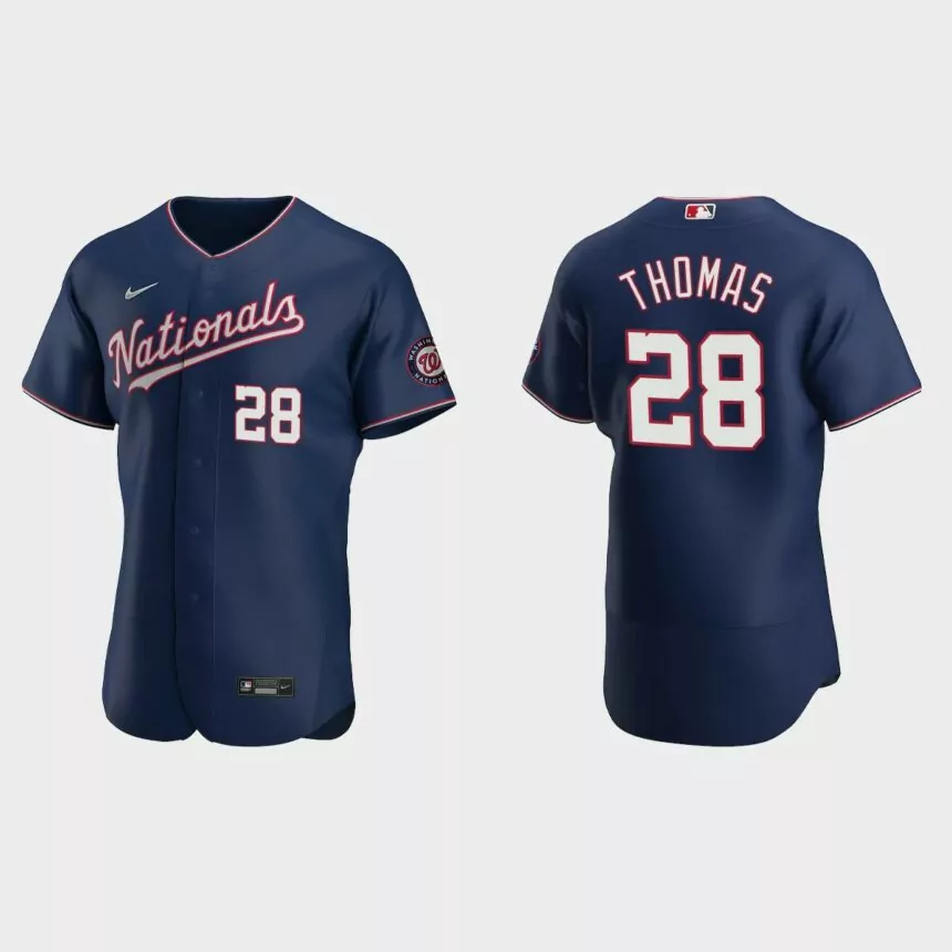 Lane Thomas Washington Nationals Authentic Alternate Jersey – Navy
