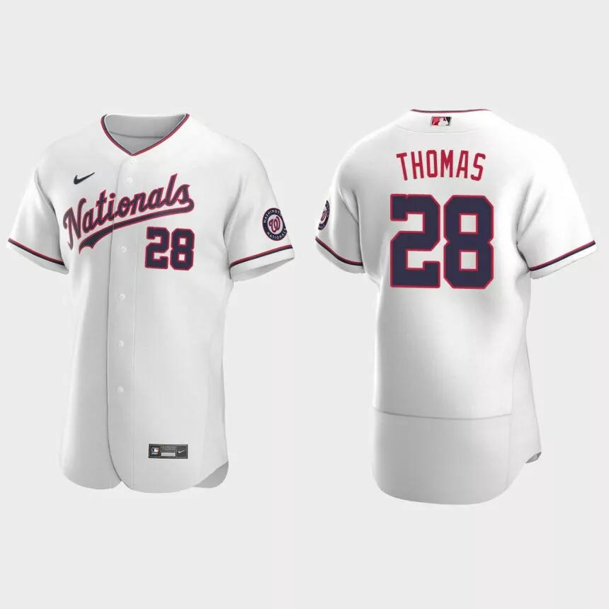 Lane Thomas Washington Nationals Authentic Jersey – White