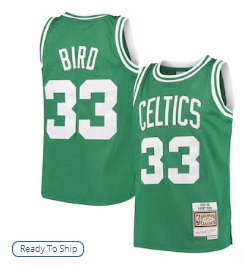 Larry Bird Boston Celtics Mitchell & Ness Youth 1985-86 Hardwood Classics Swingman Throwback Jersey 