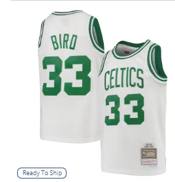Larry Bird Boston Celtics Mitchell & Ness Youth 1985-86 Hardwood Classics Swingman Throwback Jersey - White