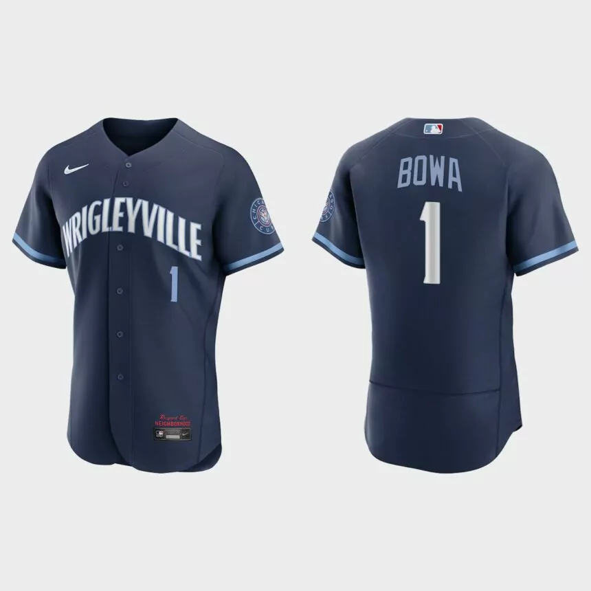 Larry Bowa #1 Chicago Cubs 2021 City Connect Authentic Jersey – Navy