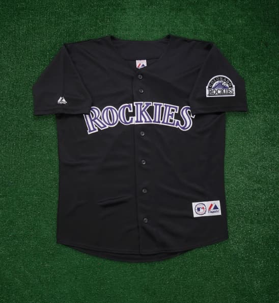 Larry Walker 1995 Colorado Rockies Men's Alt Black Jersey