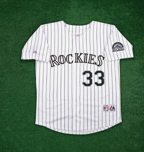 Larry Walker Colorado Rockies Men's Home White Jersey
