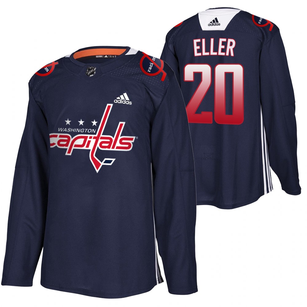 Lars Eller Capitals BLM special navy jerseys End Racism Patch