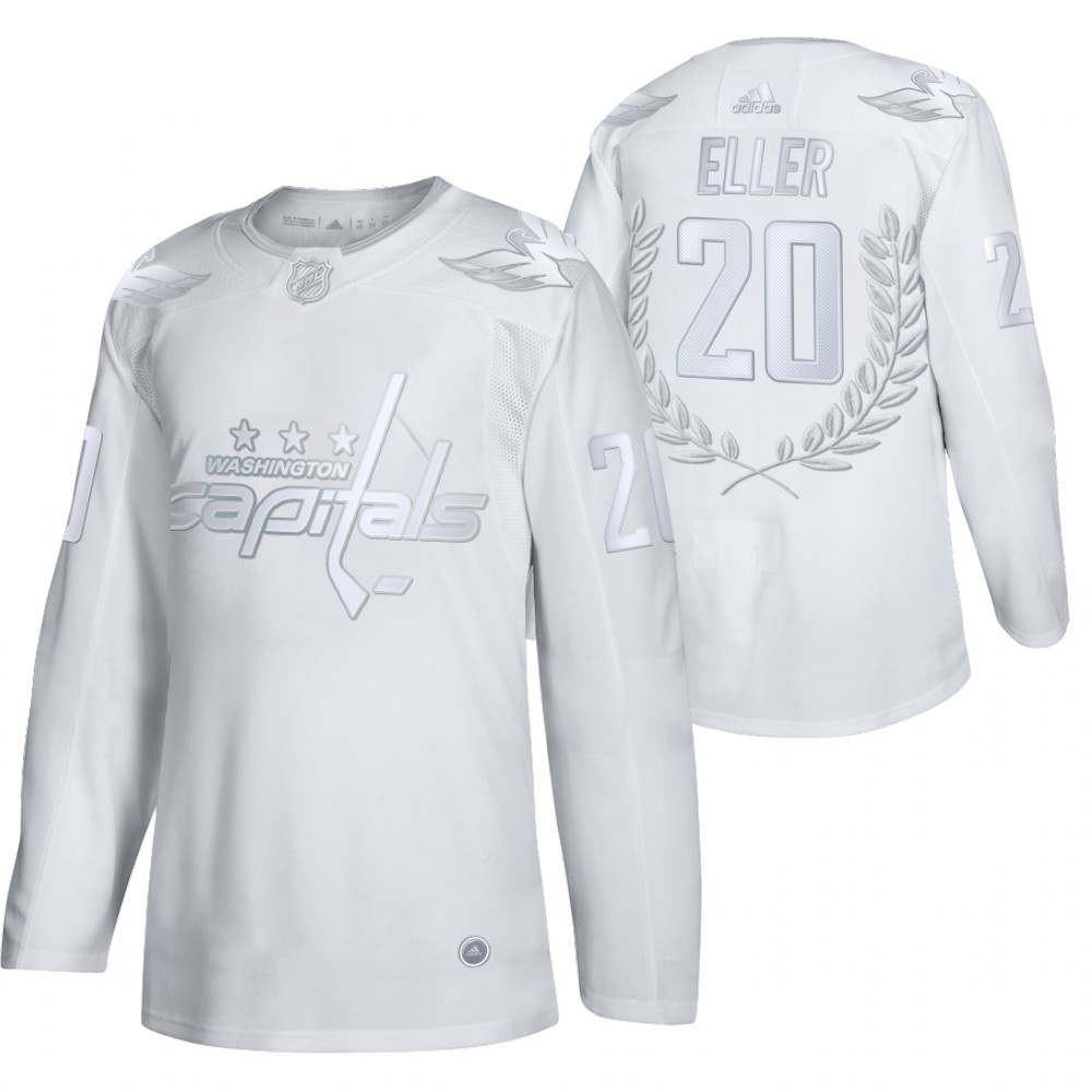 Lars Eller Stanley Cup Champions Platinum Capitals #20 Jersey
